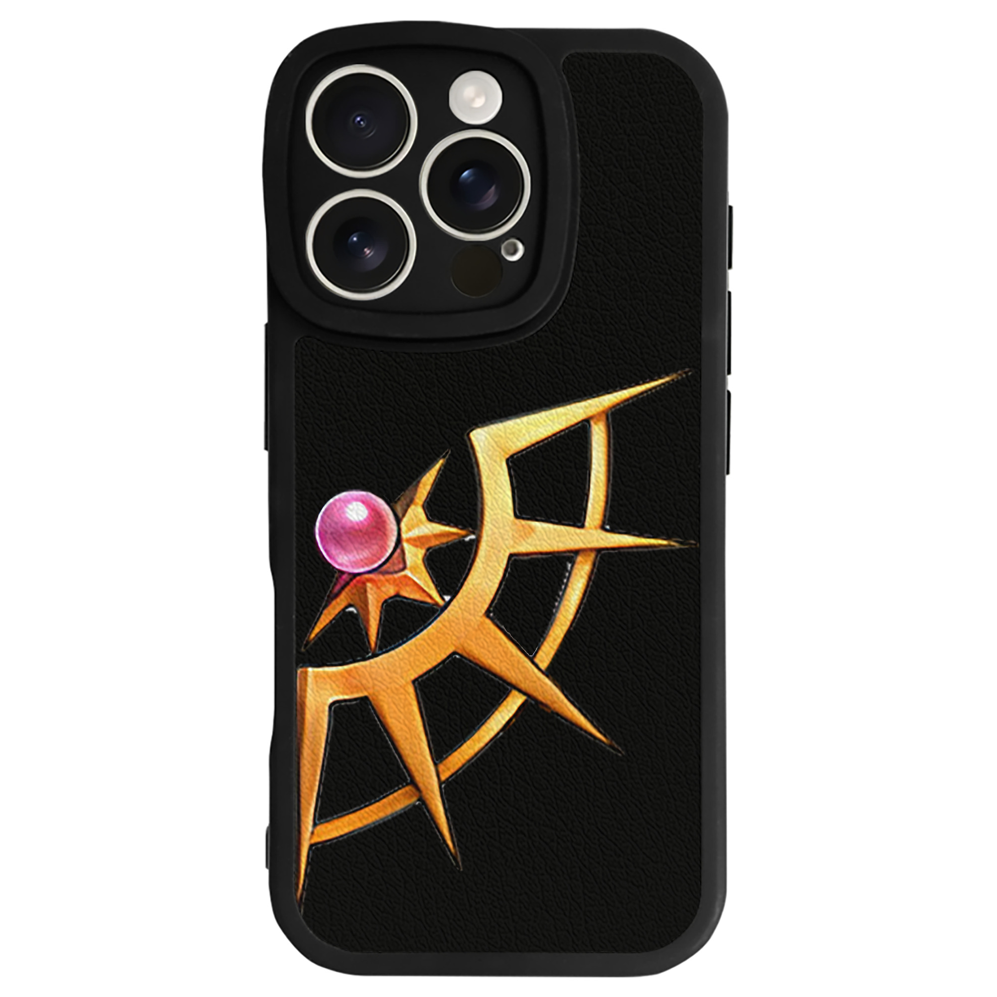 （画像用） 遊☆戯☆王 Yu-Gi-Oh! 【iPhone 16シリーズ対応】シリコンスマホケース（レザー調） 材質：シリコン